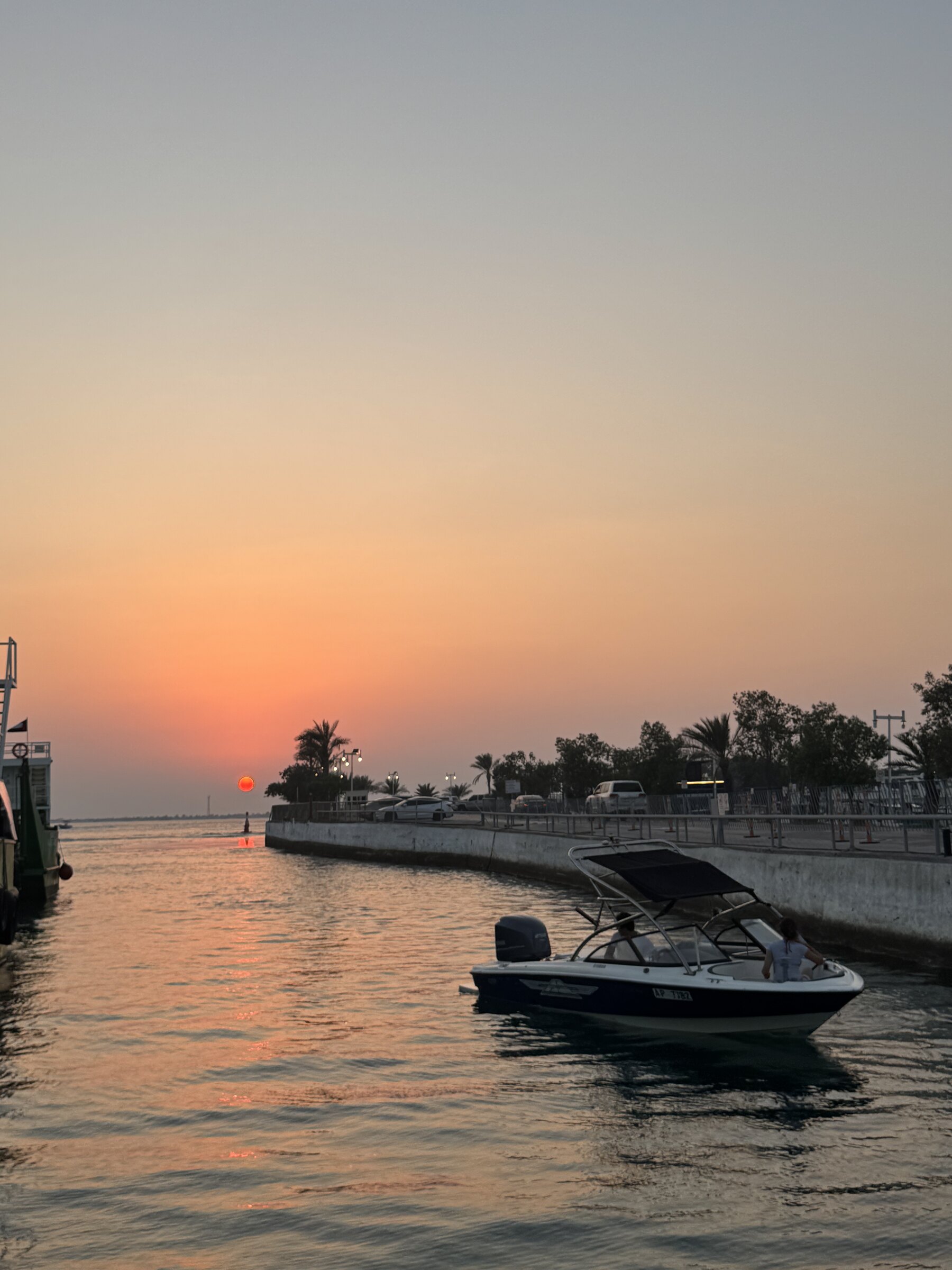 Al Futaisi Marina at dusk, where CLUPEA trips depart