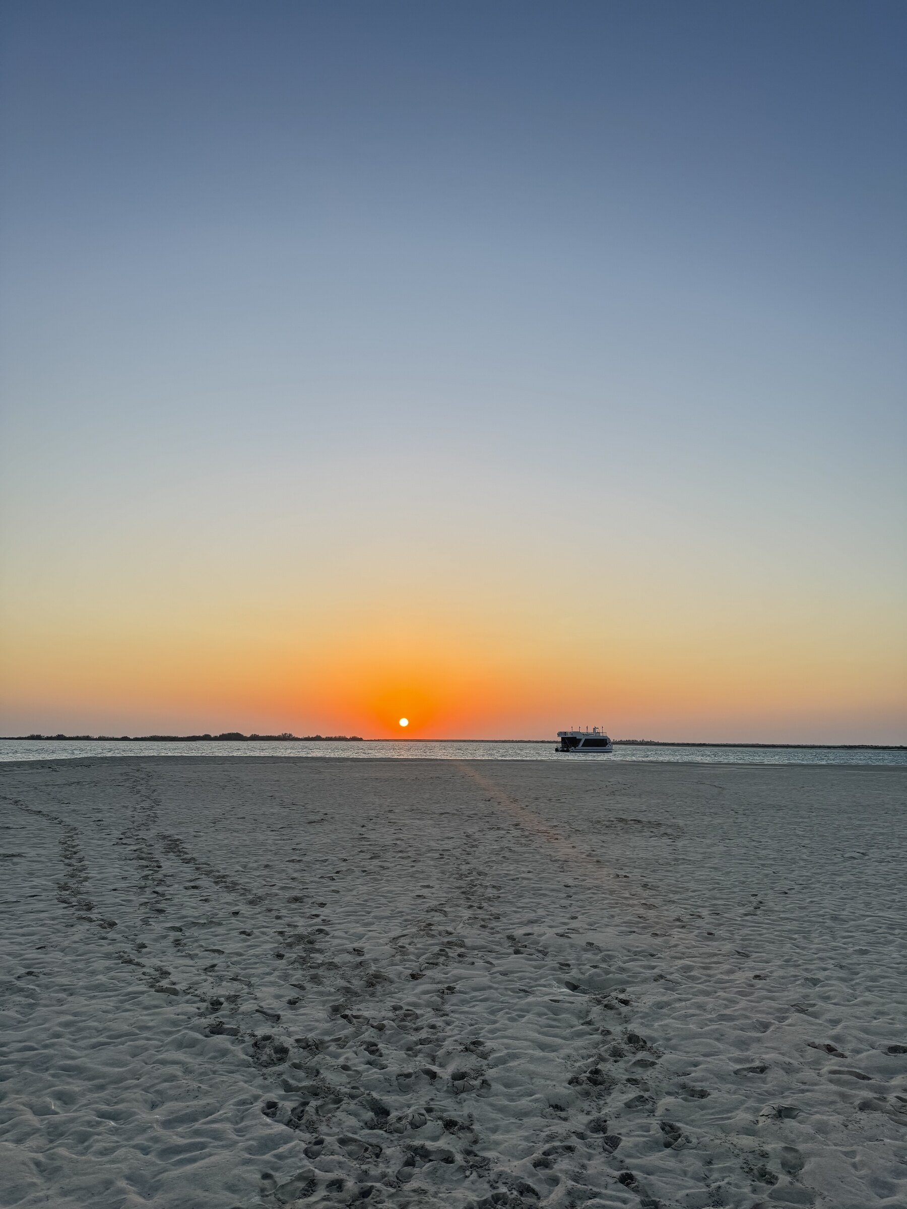 Last light over the sand