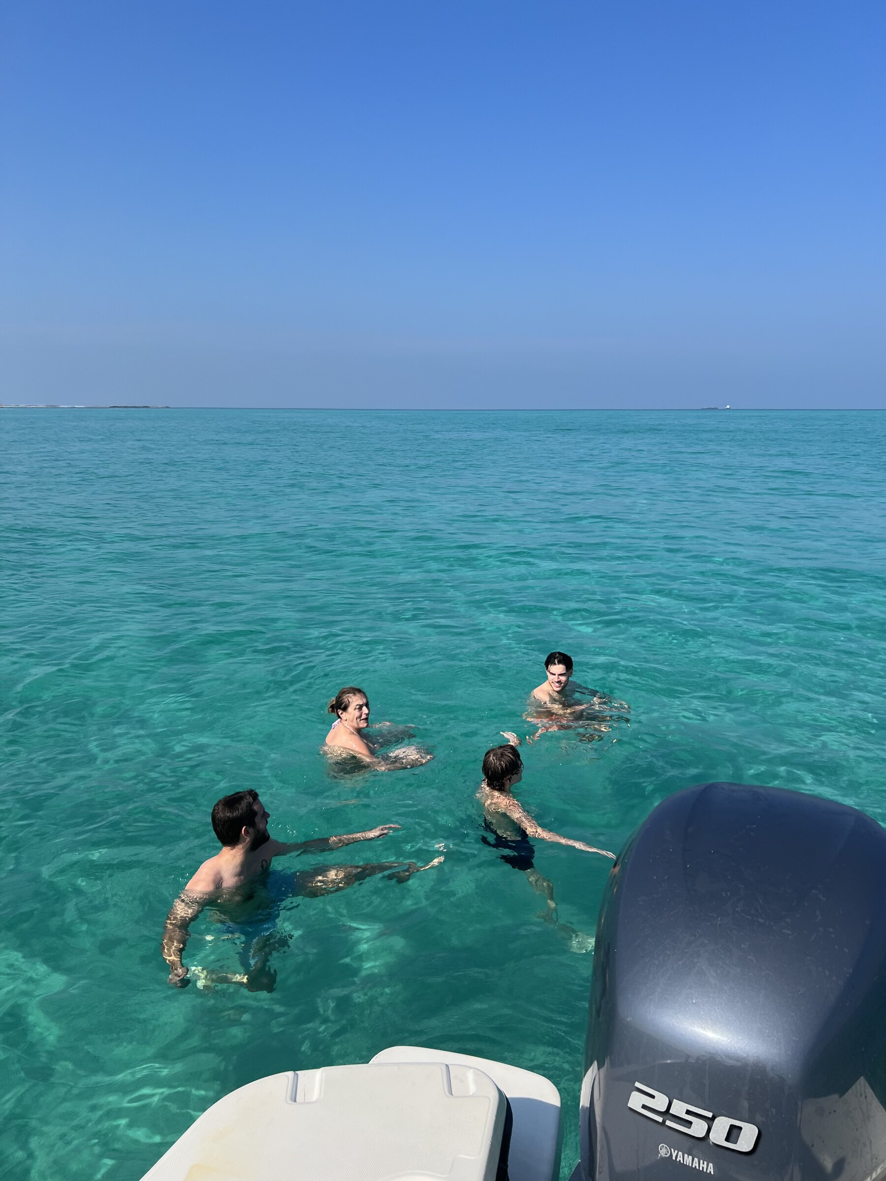 Swimming in impossibly bright water